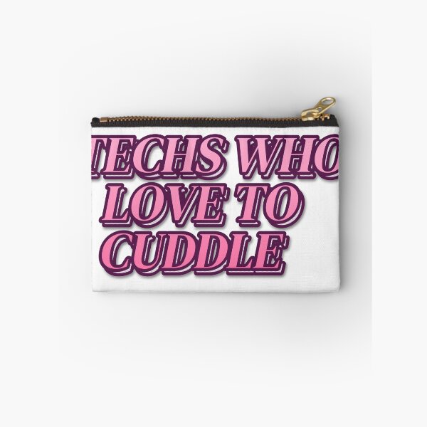 Item preview, "TECHS WHO LOVE TO CUDDLE" Retro Typography T-Shir designed and sold by QuirkThreadsCo.