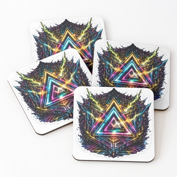 Item preview, Abstract Triple Triangle Geometry Matrix Shield Block designed and sold by RiteshCenter .
