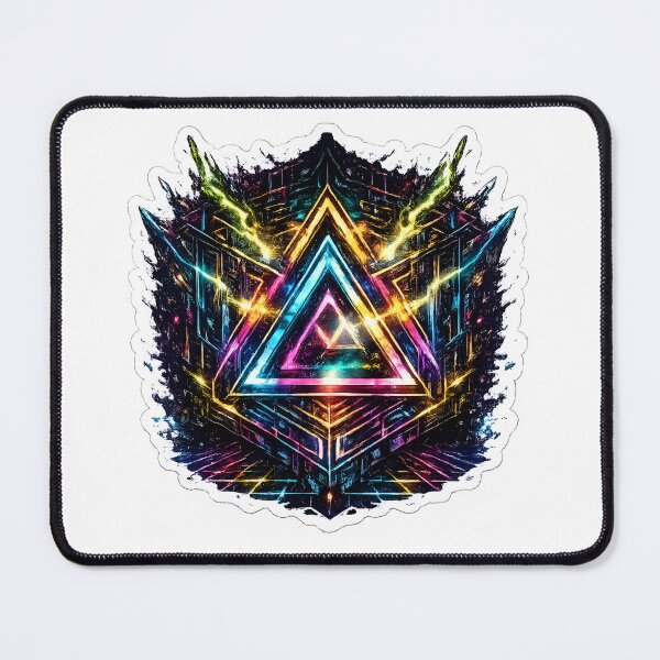 Item preview, Abstract Triple Triangle Geometry Matrix Shield Block designed and sold by RiteshCenter .