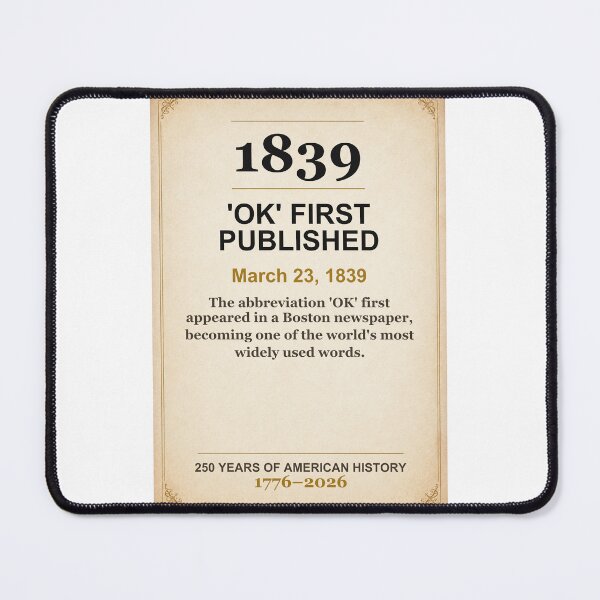 Item preview, America 250 | 'OK' First Published | 1839 designed and sold by ariksworld.