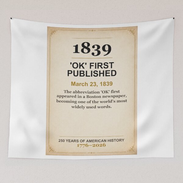 Item preview, America 250 | 'OK' First Published | 1839 designed and sold by ariksworld.