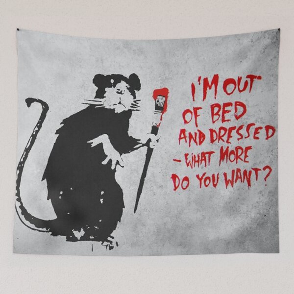 Item preview, Poster Banksy - Out Of Bed Rat Painting designed and sold by gamalielRocky.
