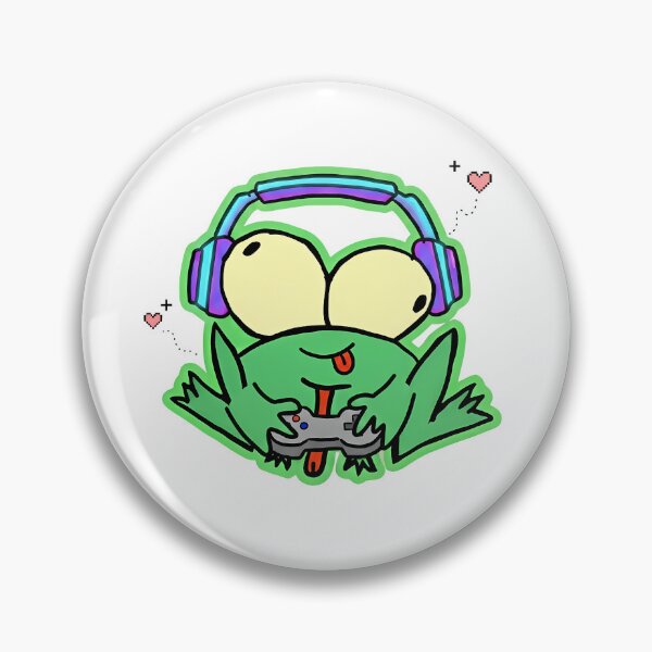 Artikelvorschau, Gamer-Frosch entworfen und verkauft von StickWithVibe.