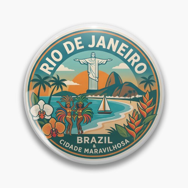 Item preview, Brazil Travel Sticker Rio Tropical Aesthetic Design designed and sold by Olivra.