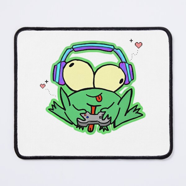 Artikelvorschau, Gamer-Frosch entworfen und verkauft von StickWithVibe.