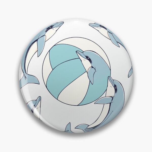 Item preview, A Group Of Dolphins Playing With A Giant Beach Bal designed and sold by QuirkThreadsCo.