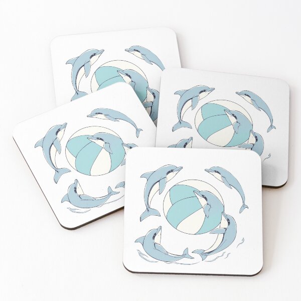 Item preview, A Group Of Dolphins Playing With A Giant Beach Bal designed and sold by QuirkThreadsCo.