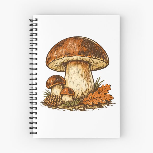Item preview, Vintage Porcini Mushroom Botanical Illustration | Retro Forest Forager Nature T-Shirt & Sticker designed and sold by Baza-nowosci.