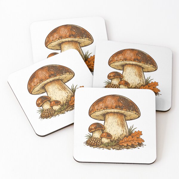 Item preview, Vintage Porcini Mushroom Botanical Illustration | Retro Forest Forager Nature T-Shirt & Sticker designed and sold by New Releases Hub.