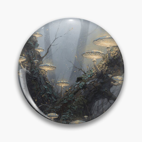 Item preview, Enchanted Cottagecore Glowing Mushroom Forest Mystical Woodland Nature Art designed and sold by cr6zym1nd.