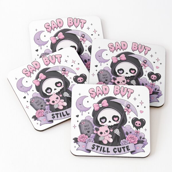 Artikelvorschau, Sad But Still Cute – Kawaii Pastel Goth Ghost | Cute Gothic Aesthetic T-Shirt entworfen und verkauft von JMP-Designs EU.