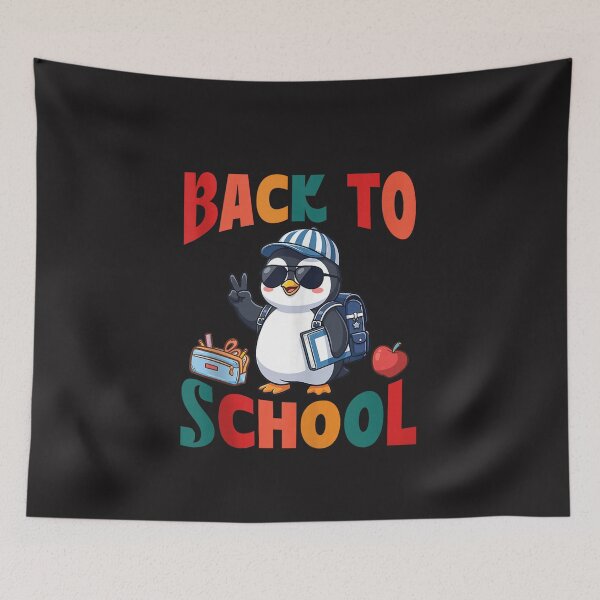Item preview, Cute Penguin Back to School Student First Day Funny Retro Animal Design designed and sold by kiralynstration.