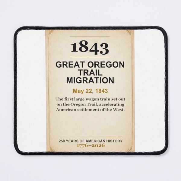 Item preview, America 250 | Great Oregon Trail Migration | 1843 designed and sold by ariksworld.