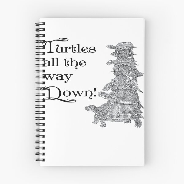 Item preview, Retro Style Turtles all the way Down T-Shirt designed and sold by gidget-gadget.