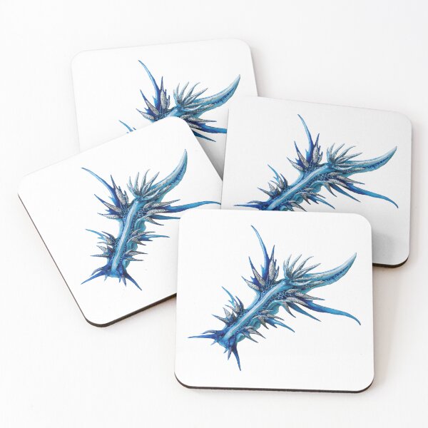 Item preview, Blue Dragon Sea Slug Delicate Watercolor Painting designed and sold by dragonwolfpack.