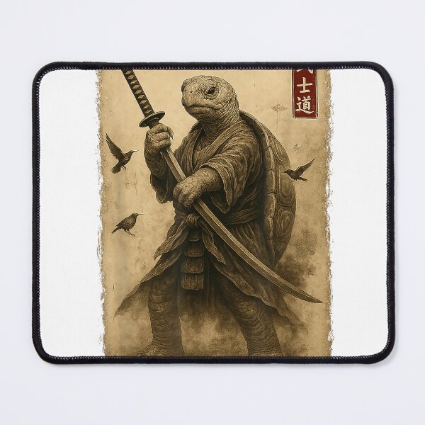 Item preview, Samurai Turtle Japanese Art Turtle Warrior Bushido Katana T-Shirt designed and sold by DArtfulStudio.