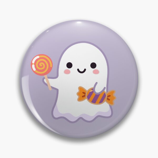 Item preview, Cute Kawaii Ghost with Halloween Candy | Sweet Friendly Ghost Cartoon Illustration designed and sold by romyca creation_22.