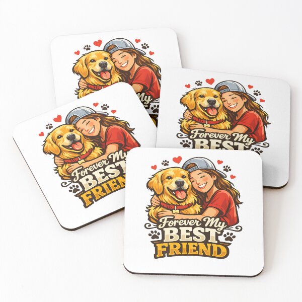 Item preview, Forever My Best Friend Golden Retriever Sticker  designed and sold by Sahil Randhawa.