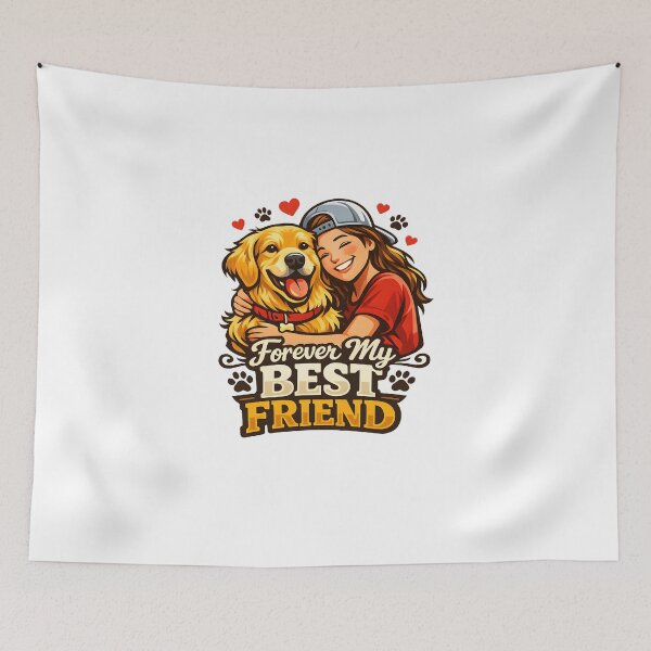 Item preview, Forever My Best Friend Golden Retriever Sticker  designed and sold by Sahil Randhawa.