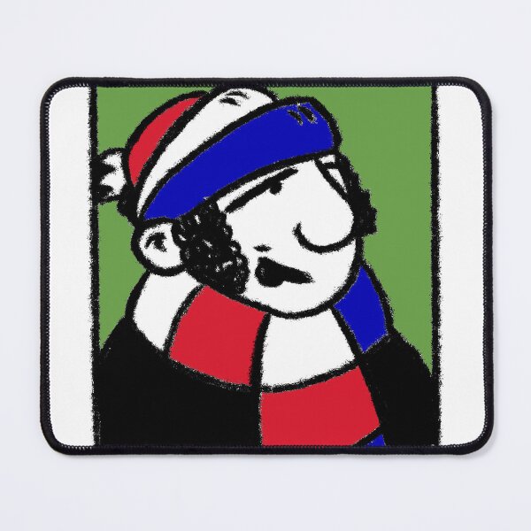 Item preview, Classic Football Fan Illustration | Retro Terrace Supporter | Red, White & Blue Scarf - Pop Art designed and sold by GWARTGB.