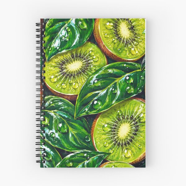 Item preview, Kiwi Fruit Slice Pattern Juicy Green Print designed and sold by DjFreeq.