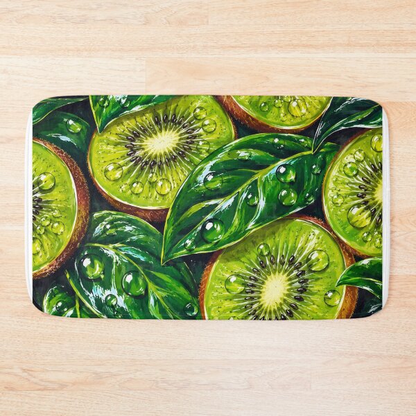 Item preview, Kiwi Fruit Slice Pattern Juicy Green Print designed and sold by DjFreeq.