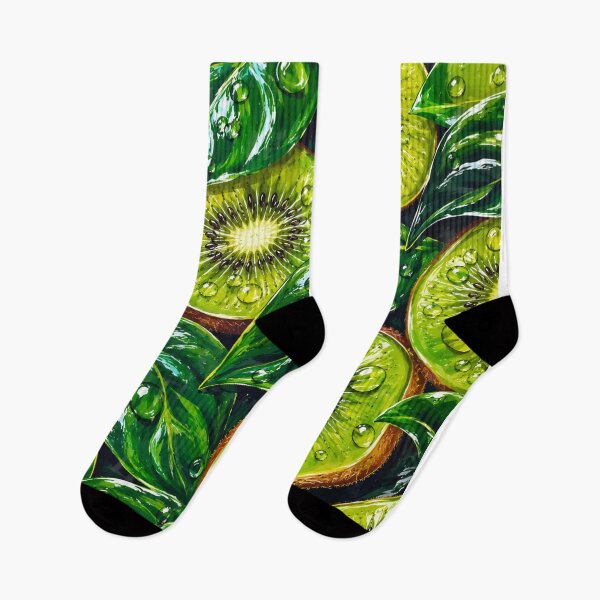 Item preview, Kiwi Fruit Slice Pattern Juicy Green Print designed and sold by DjFreeq.