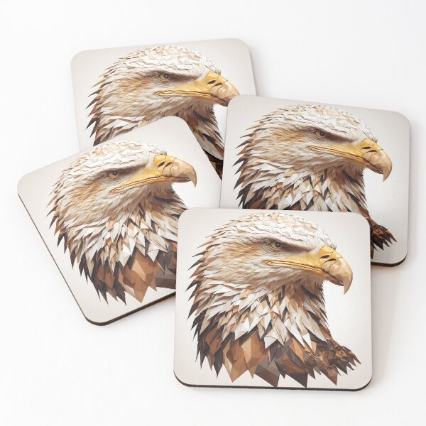 Item preview, Majestic Eagle Low-Poly Geometric Art designed and sold by RawNaturePrints.