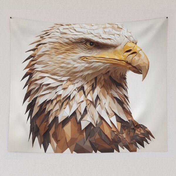Artikelvorschau, Majestätischer Adler – Geometrische Low-Poly-Kunst entworfen und verkauft von RawNaturePrints.
