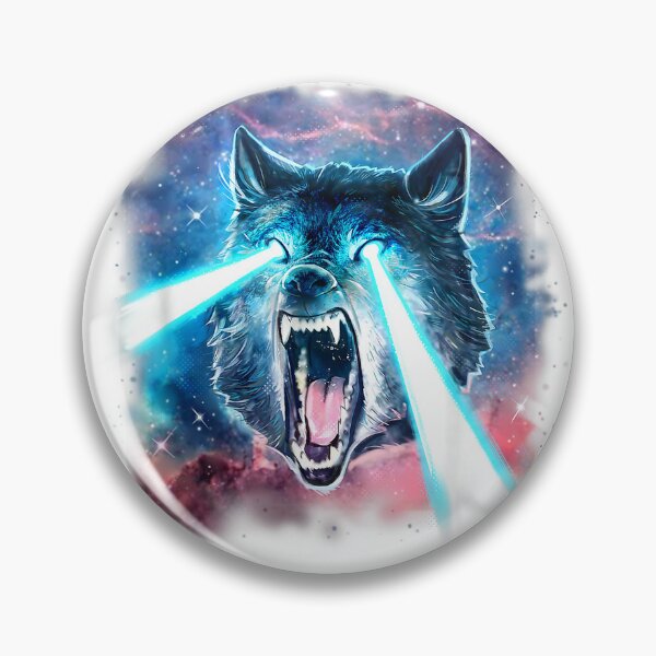 Item preview, Scary White Wolf in Space Lasers Realistic Animal Print T-Shirt designed and sold by KTY-NUSS.