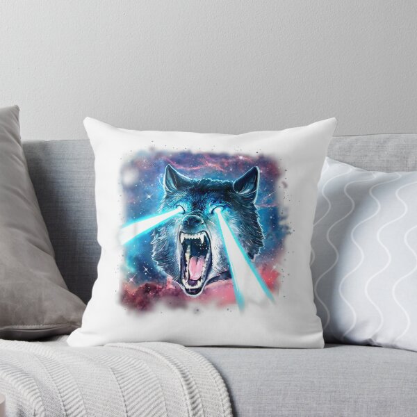 Item preview, Scary White Wolf in Space Lasers Realistic Animal Print T-Shirt designed and sold by KTY-NUSS.