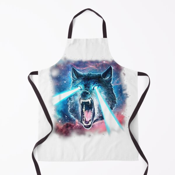 Item preview, Scary White Wolf in Space Lasers Realistic Animal Print T-Shirt designed and sold by KTY-NUSS.