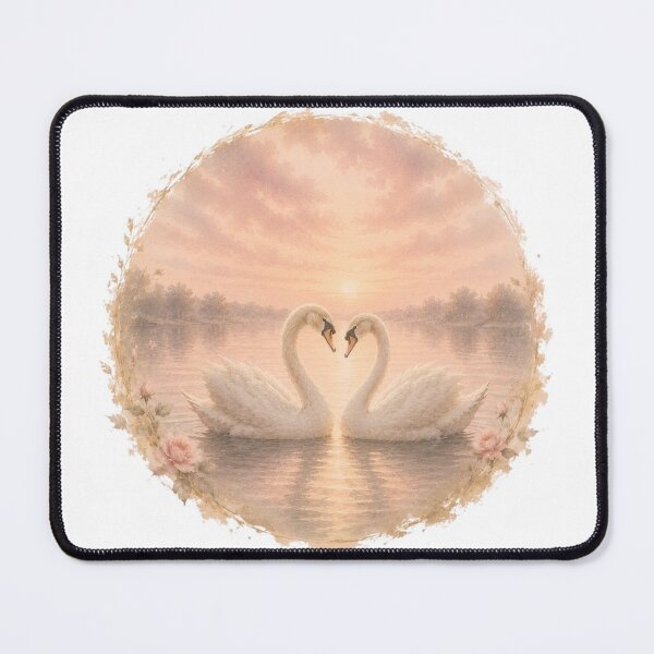 Item preview, Coquette aesthetic Golden Hour Swans – Romantic Vintage Watercolor Aesthetic designed and sold by ModernPaws.