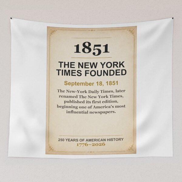 Item preview, America 250 | The New York Times Founded | 1851 designed and sold by ariksworld.