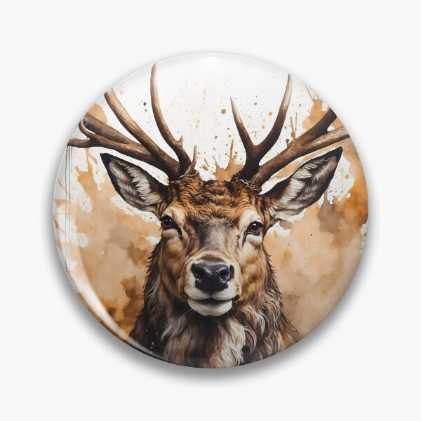 Item preview, Majestic Stag Deer Watercolor Painting designed and sold by RawNaturePrints.