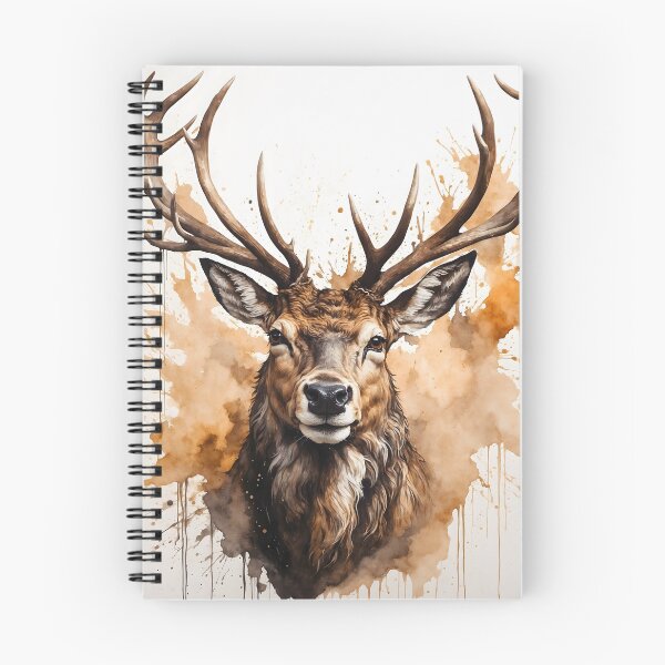 Item preview, Majestic Stag Deer Watercolor Painting designed and sold by RawNaturePrints.