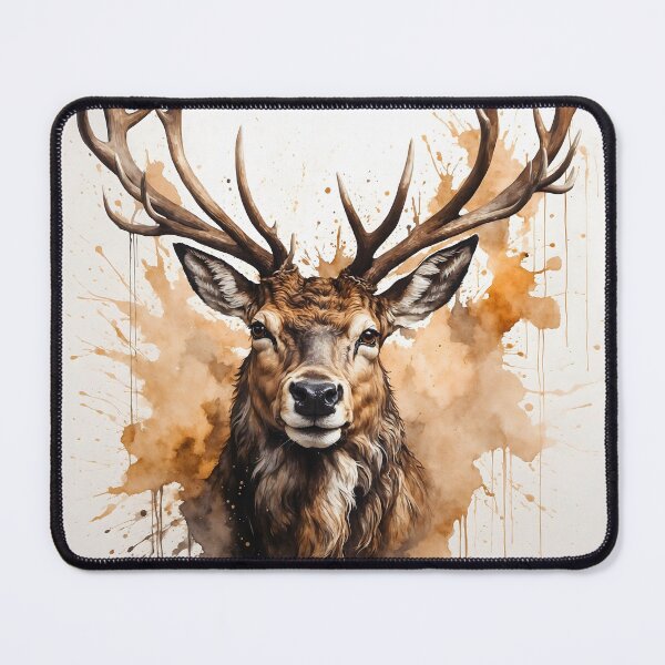 Item preview, Majestic Stag Deer Watercolor Painting designed and sold by RawNaturePrints.