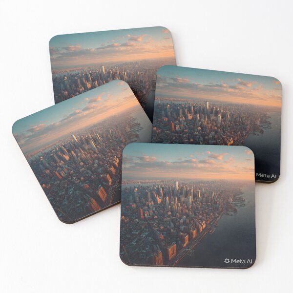 Item preview, New York City Skyline at Golden Sunset designed and sold by Neo Tokio.