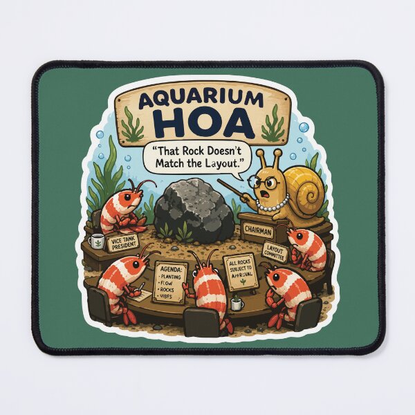 Item preview, Funny Aquarium HOA Shrimp Aquascaping Humor designed and sold by SimplePoDesign.