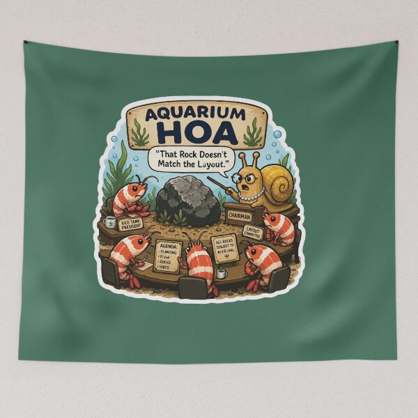 Item preview, Funny Aquarium HOA Shrimp Aquascaping Humor designed and sold by SimplePoDesign.