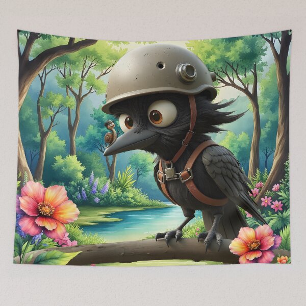 Item preview, The Crow Who Took Flying Advice from a Snail. designed and sold by nicky2342.
