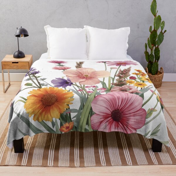 Item preview, Wild Meadow Flowers Watercolor Painting designed and sold by RawNaturePrints.