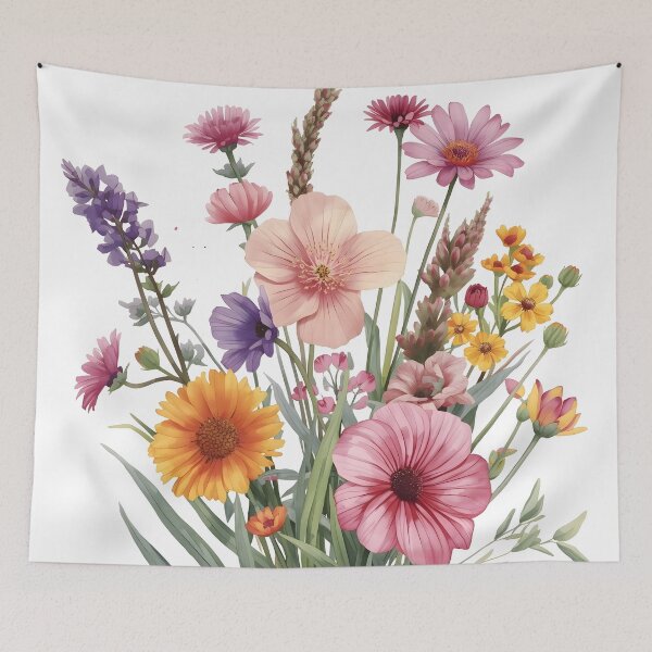 Item preview, Wild Meadow Flowers Watercolor Painting designed and sold by RawNaturePrints.
