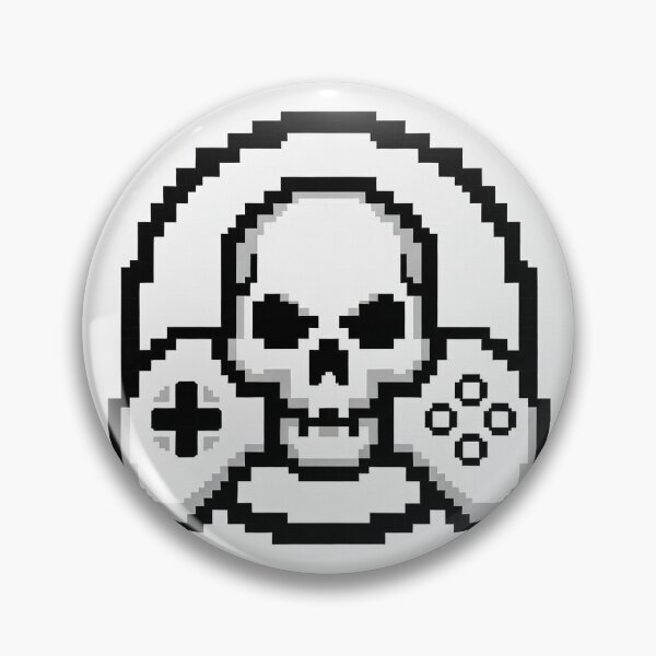 Item preview, Retro 8-Bit Pixel Skull Gaming Logo | Black & White Arcade Emblem designed and sold by 80/20 Studio.