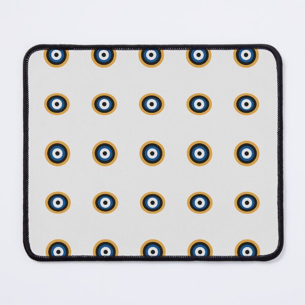 Item preview, Simple Evil Eyes Pattern 1 - Greek Blue, Gold and White designed and sold by Daniel Bevis Design.