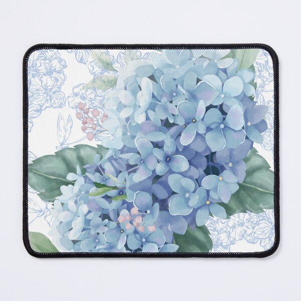 Item preview, Blue Hydrangea | Elegant Hortensia Floral Print | Farmhouse Cottage Decor | Vintage Blue Flowers designed and sold by PureHopeStudio.