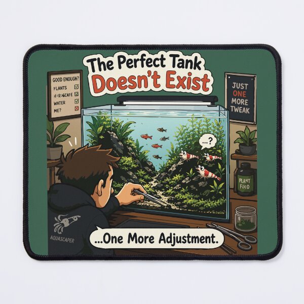 Item preview, Funny Aquascaper One More Adjustment Aquarium designed and sold by SimplePoDesign.