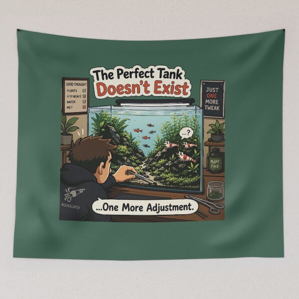 Item preview, Funny Aquascaper One More Adjustment Aquarium designed and sold by SimplePoDesign.