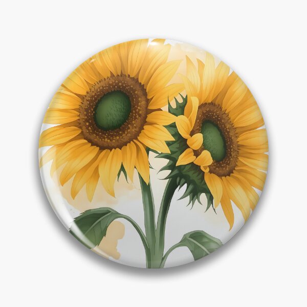 Item preview, Sunflower Duo Watercolor Painting designed and sold by RawNaturePrints.