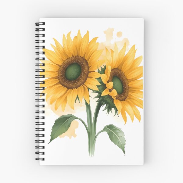Item preview, Sunflower Duo Watercolor Painting designed and sold by RawNaturePrints.